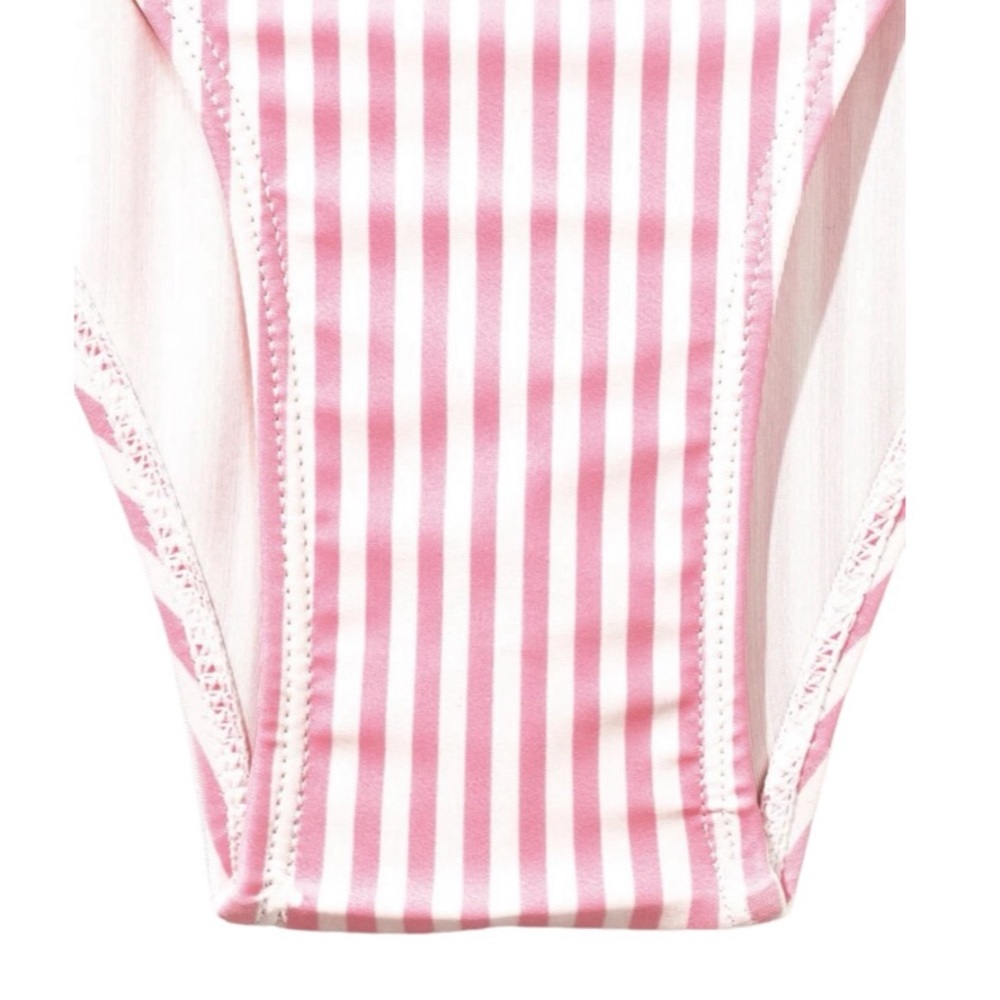 Mod Striped Ruffle Hem One Piece - Picture 4 of 4